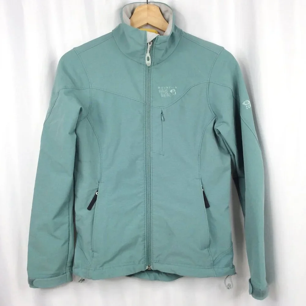 Mountain Hard Wear Softshell Jacket Women's Size‎ XS Sage Green Full Zip